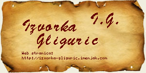 Izvorka Gligurić vizit kartica